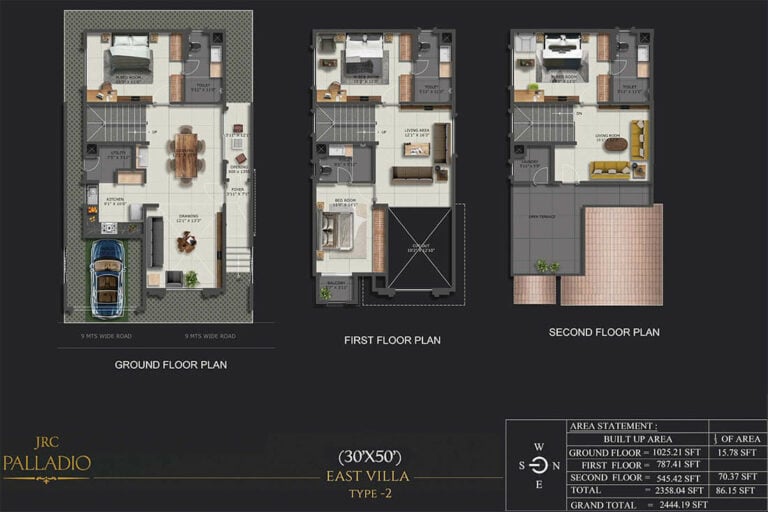 2444 4BHK Villa 30x50 - JRC Palladio