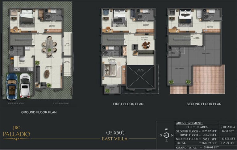 2840 4BHK Villa 35x50 - JRC Palladio