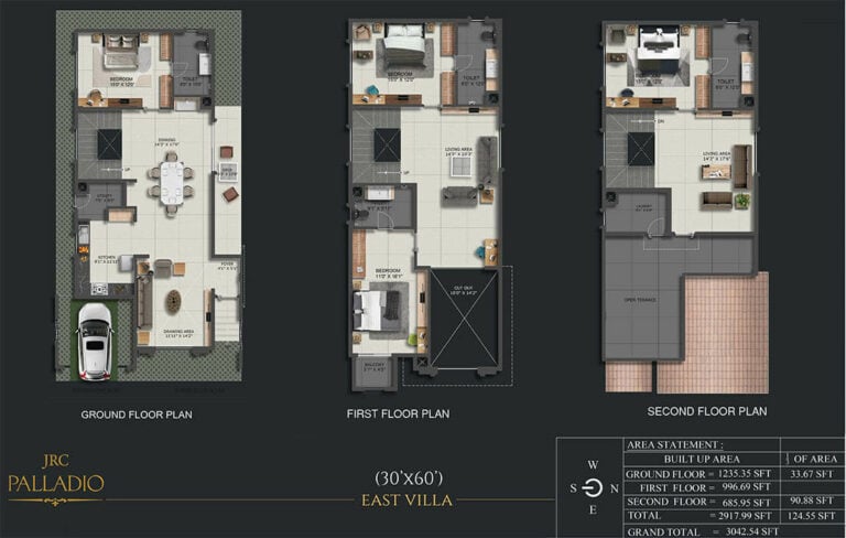 3042 4BHK Villa 30x60 - JRC Palladio