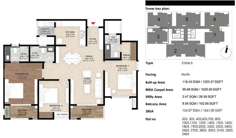3bhk comfort 1253 mana the right life mana skanda the right life