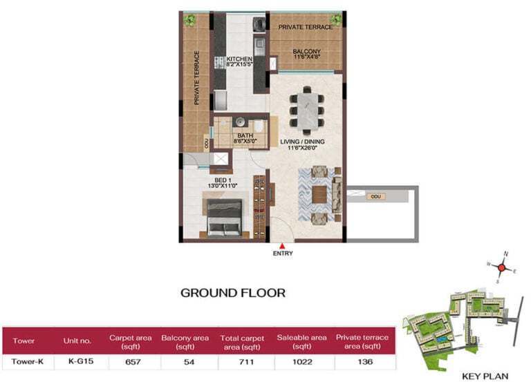 1BHK 1022 - Casagrand Hola Chennai