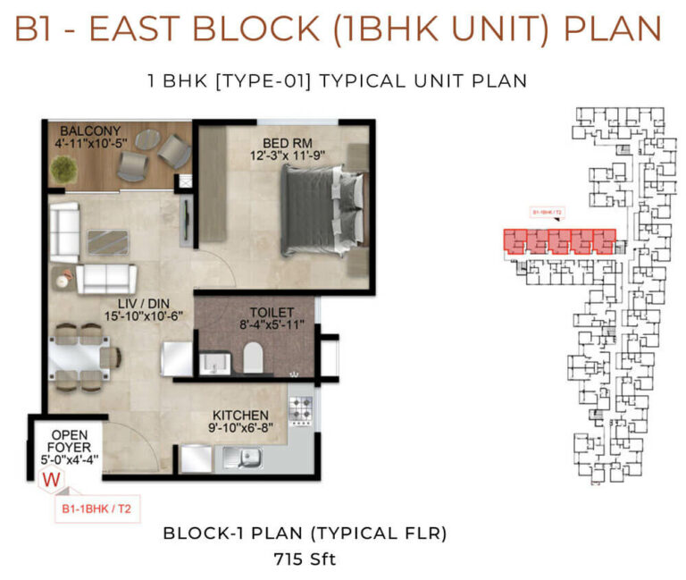 1BHK 715 - Nandi Meraki