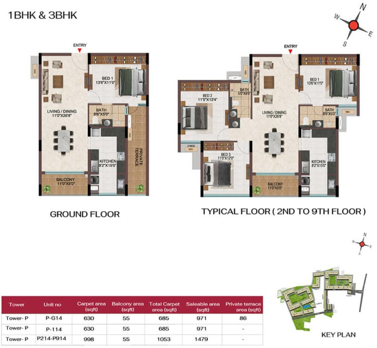 1BHK 971 - Casagrand Hola Chennai