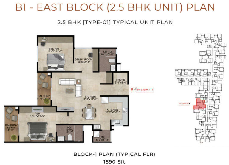 2.5BHK 1590 - Nandi Meraki