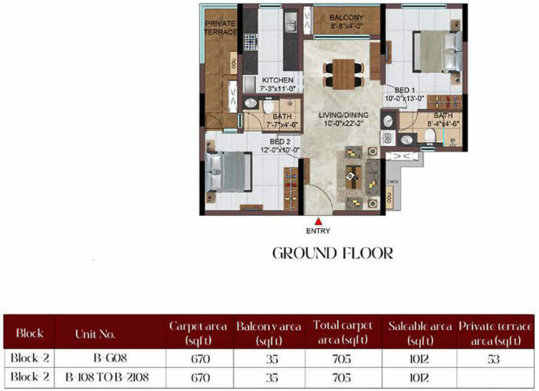 2BHK 1012 - Casagrand Massimo Chennai