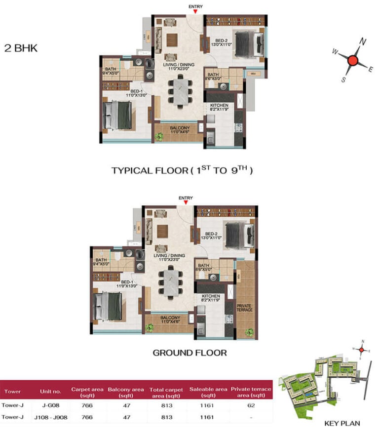 2BHK 1161 - Casagrand Hola Chennai