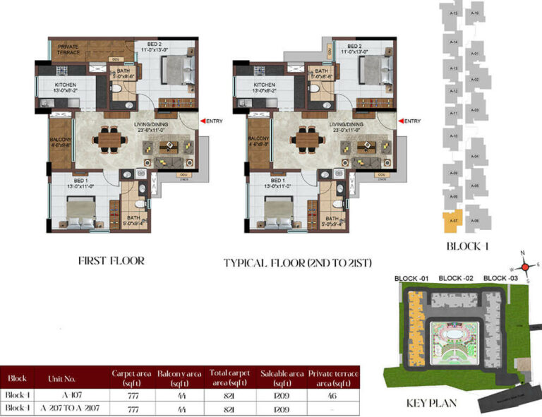 2BHK 1209 - Casagrand Massimo Chennai