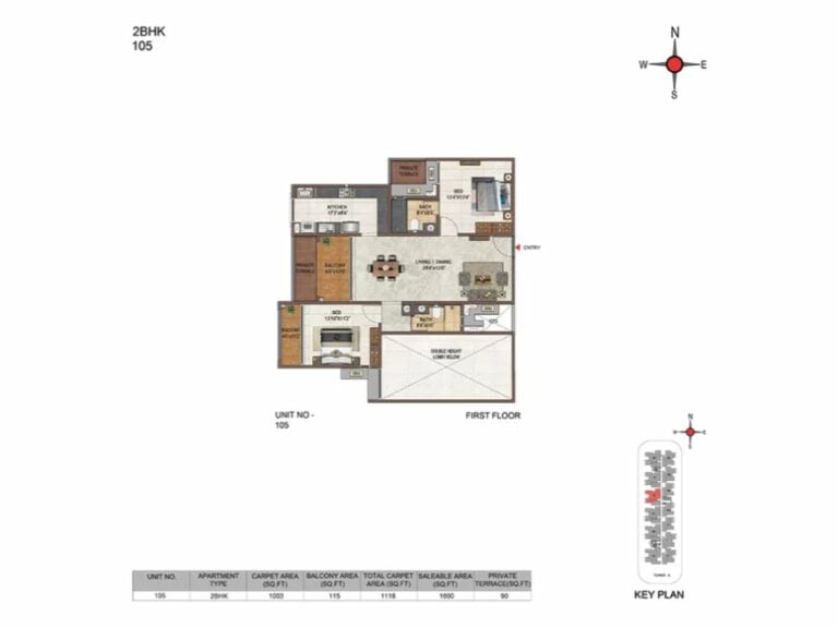 2BHK 1600 - Casagrand Casablanca