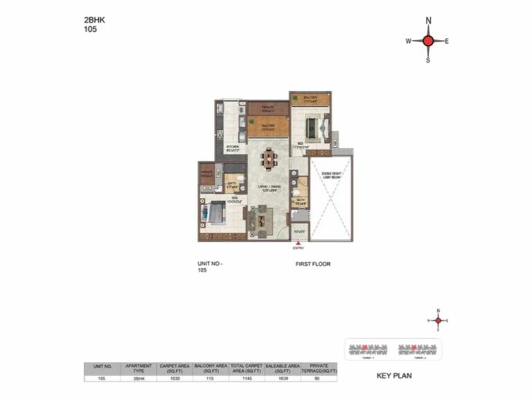 2BHK 1639 - Casagrand Casablanca