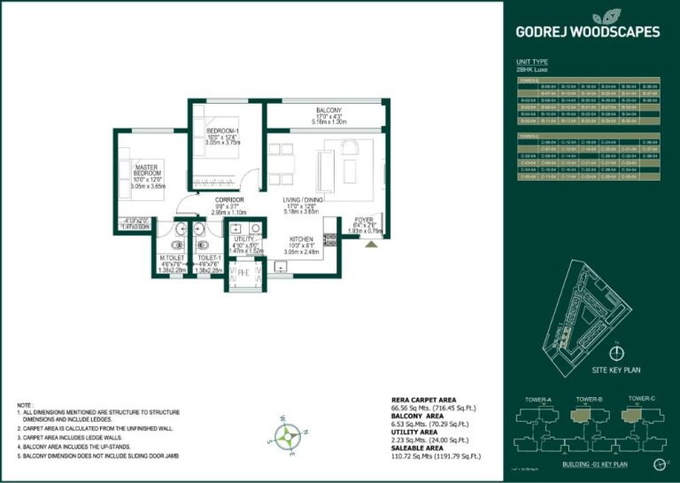 2BHK Luxe 1191 - Godrej Woodscapes Godrej Budigere Cross Godrej Whitefield
