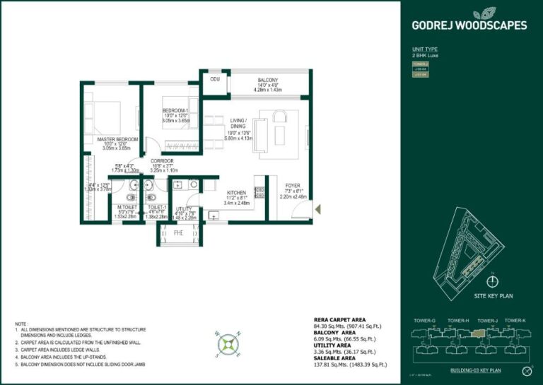 2BHK Luxe 1483 - Godrej Woodscapes Godrej Budigere Cross Godrej Whitefield