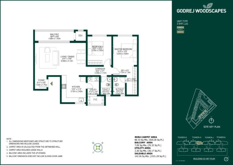 2BHK Luxe 1531 - Godrej Woodscapes Godrej Budigere Cross Godrej Whitefield