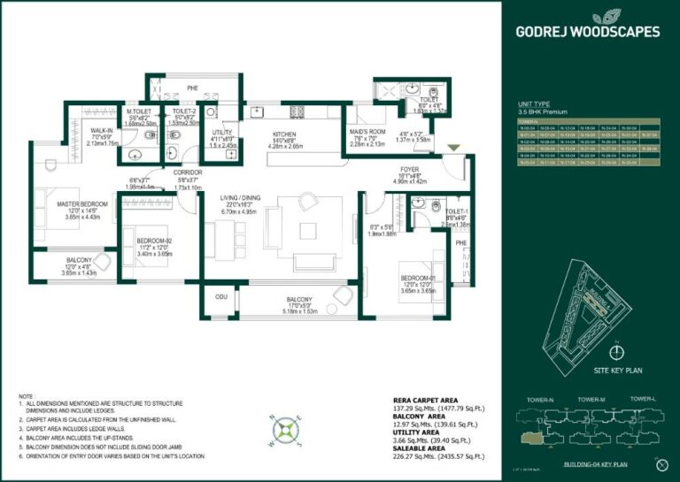 3.5BHK Premium 2435 - Godrej Woodscapes Godrej Budigere Cross Godrej Whitefield