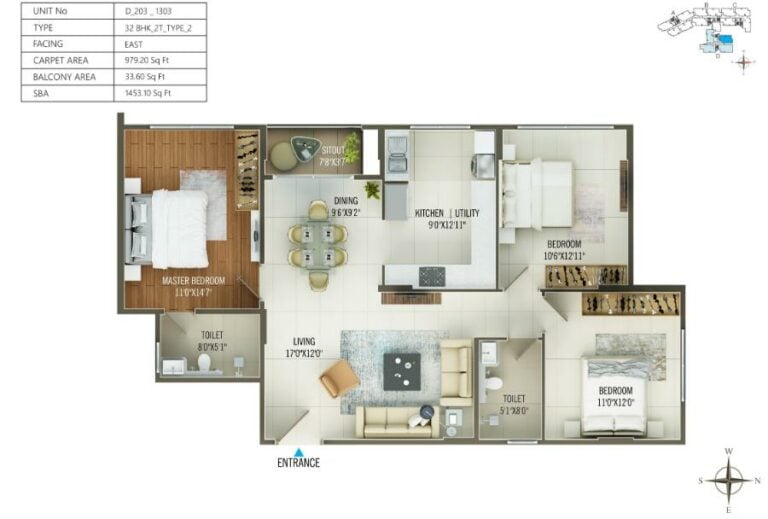 3BHK 1453 - Concorde Mayfair Yelahanka