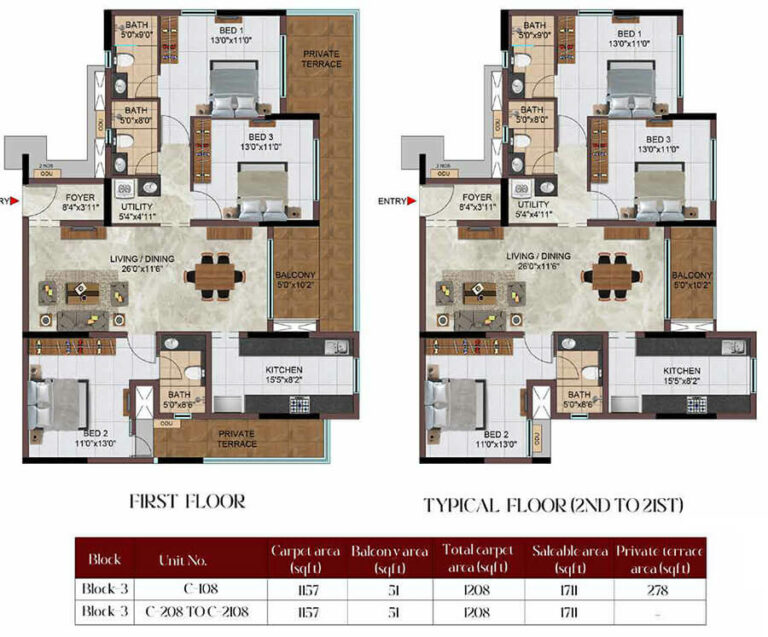 3BHK 1711 - Casagrand Massimo Chennai