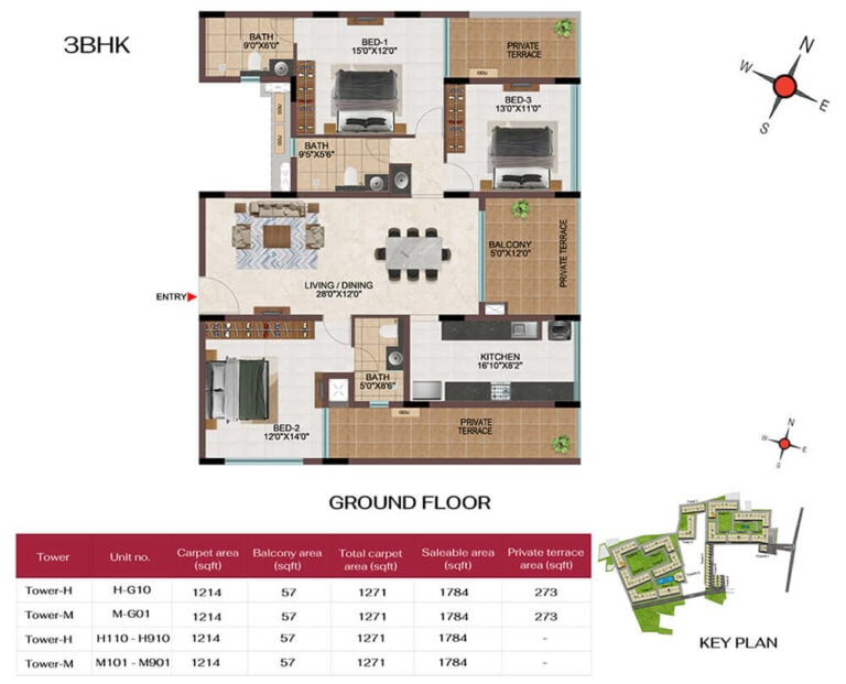3BHK 1784 - Casagrand Hola Chennai