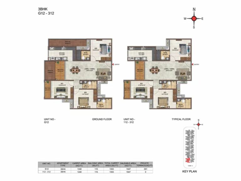 3BHK 1947 - Casagrand Casablanca