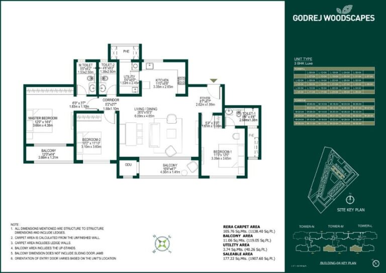 3BHK Luxe 1907 - Godrej Woodscapes Godrej Budigere Cross Godrej Whitefield