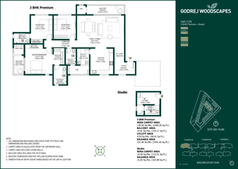3BHK Premium+Studio 2657 - Godrej Woodscapes Godrej Budigere Cross Godrej Whitefield