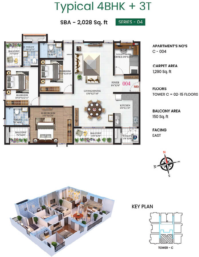 4BHK 2028 - SBR Minara