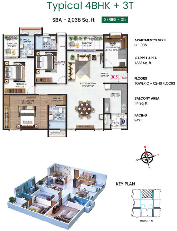 4BHK 2038 - SBR Minara