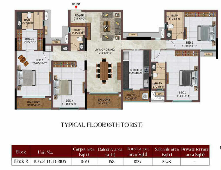 4BHK 2578 - Casagrand Massimo Chennai
