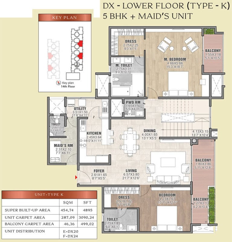 Duplex 5BHK+Maids Lower 4895 - Brigade Insignia Yelahanka