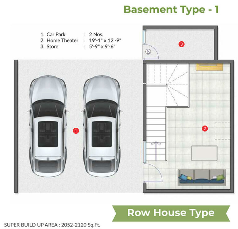 Row House Basement - Aratt Cityscapes