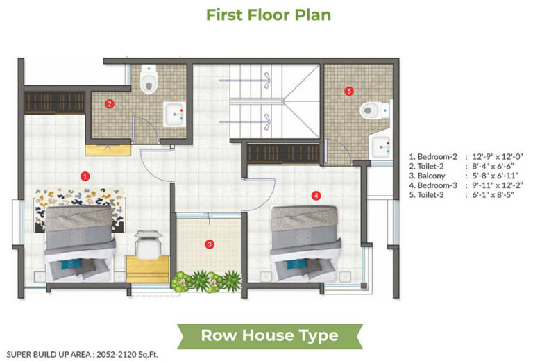 Row House First Floor - Aratt Cityscapes