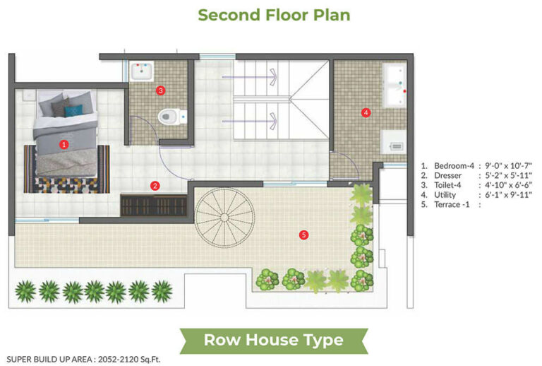 Row House Second Floor - Aratt Cityscapes