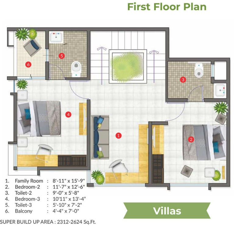 Villas First Floor - Aratt Cityscapes