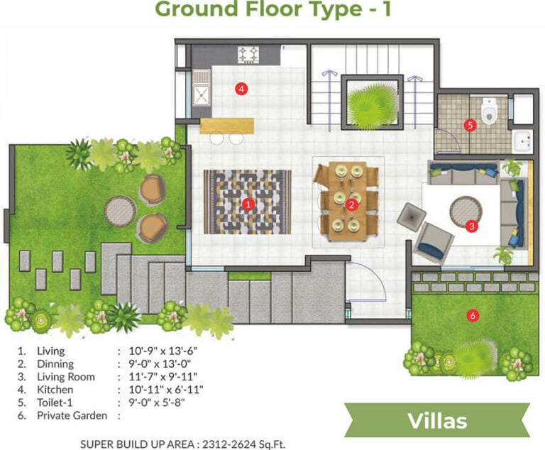 Villas Ground Floor - Aratt Cityscapes