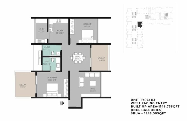 2BHK 1545 - ELV High Garden Whitefield