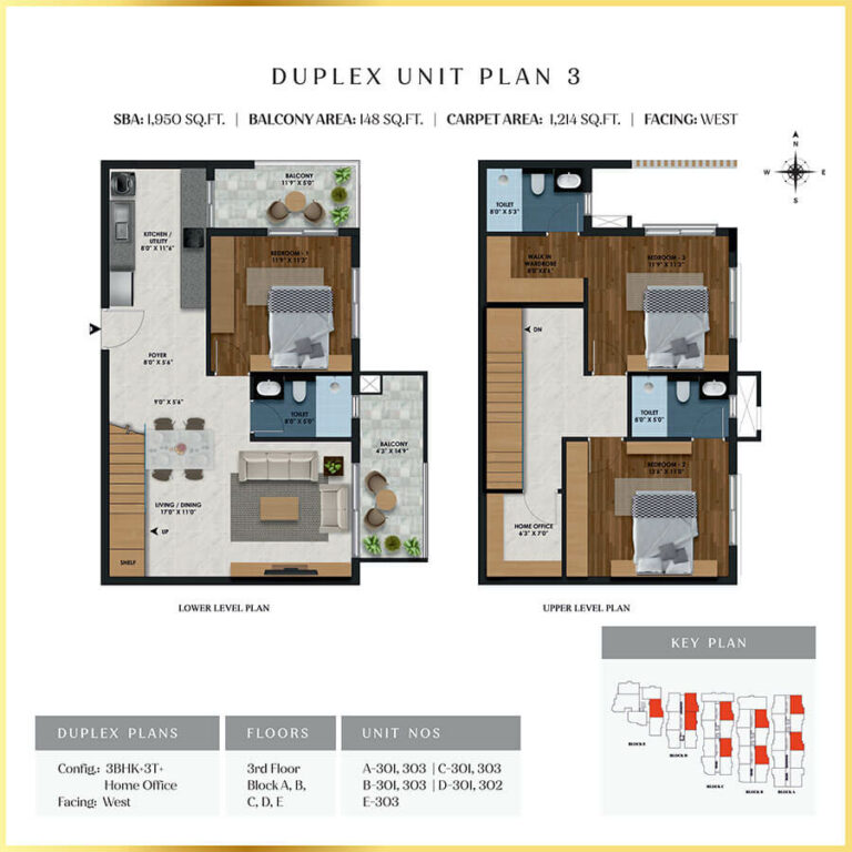 3BHK Duplex 1950 - SBR Florenso