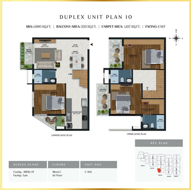 3BHK Duplex 1990 - SBR Florenso