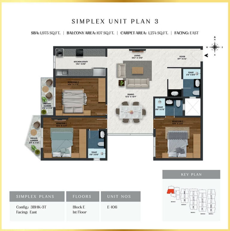 3BHK Simplex 1975 - SBR Florenso