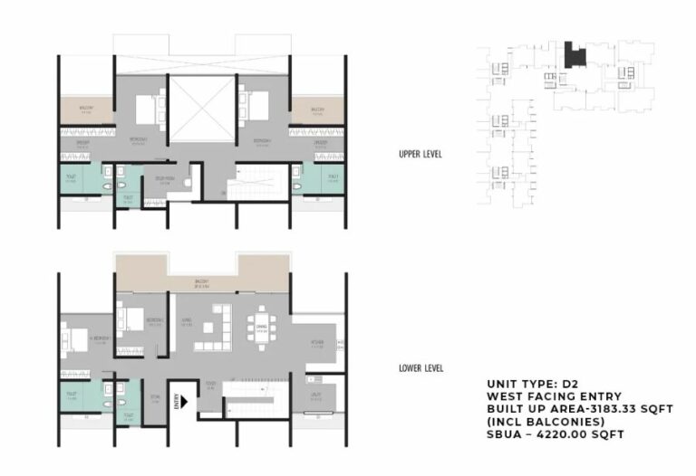 4BHK Duplex 4220 - ELV High Garden Whitefield