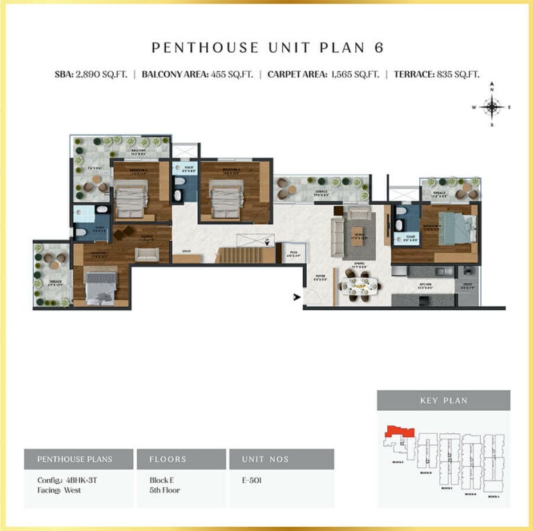 4BHK Penthouse 2890 - SBR Florenso