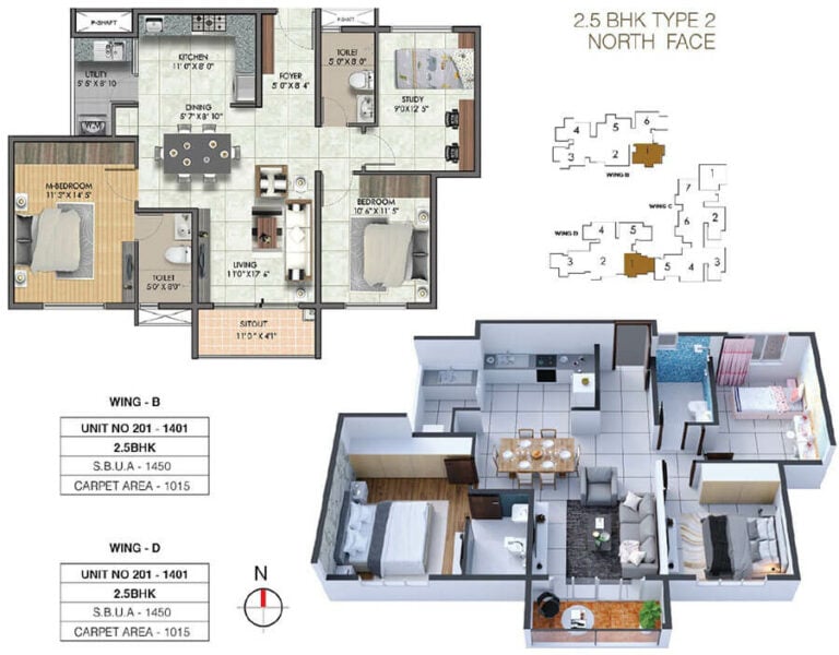 2.5BHK 1450 - Sumadhura Sushantham