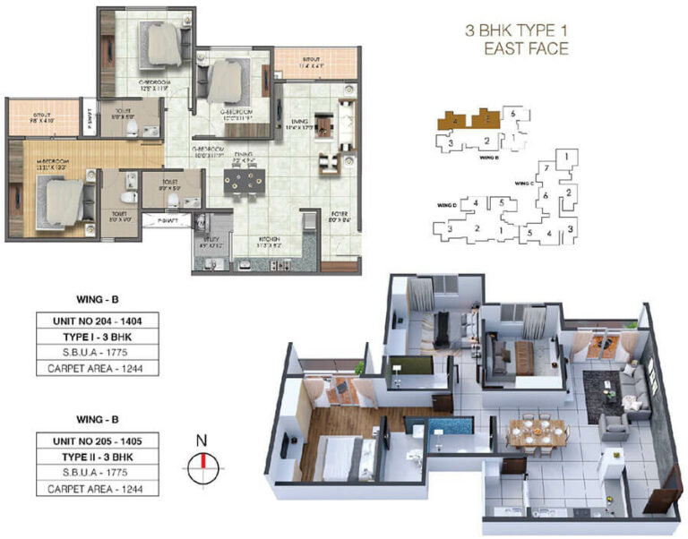 3BHK 1775 - Sumadhura Sushantham