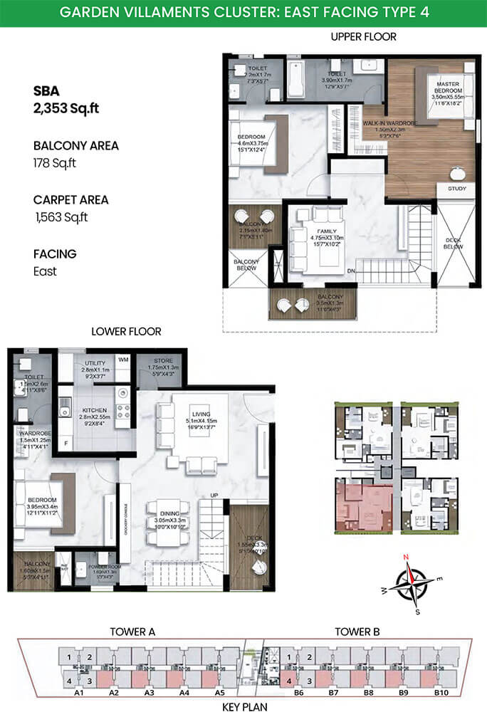 3BHK Garden Villament E 2353 - SBR Earth And Sky