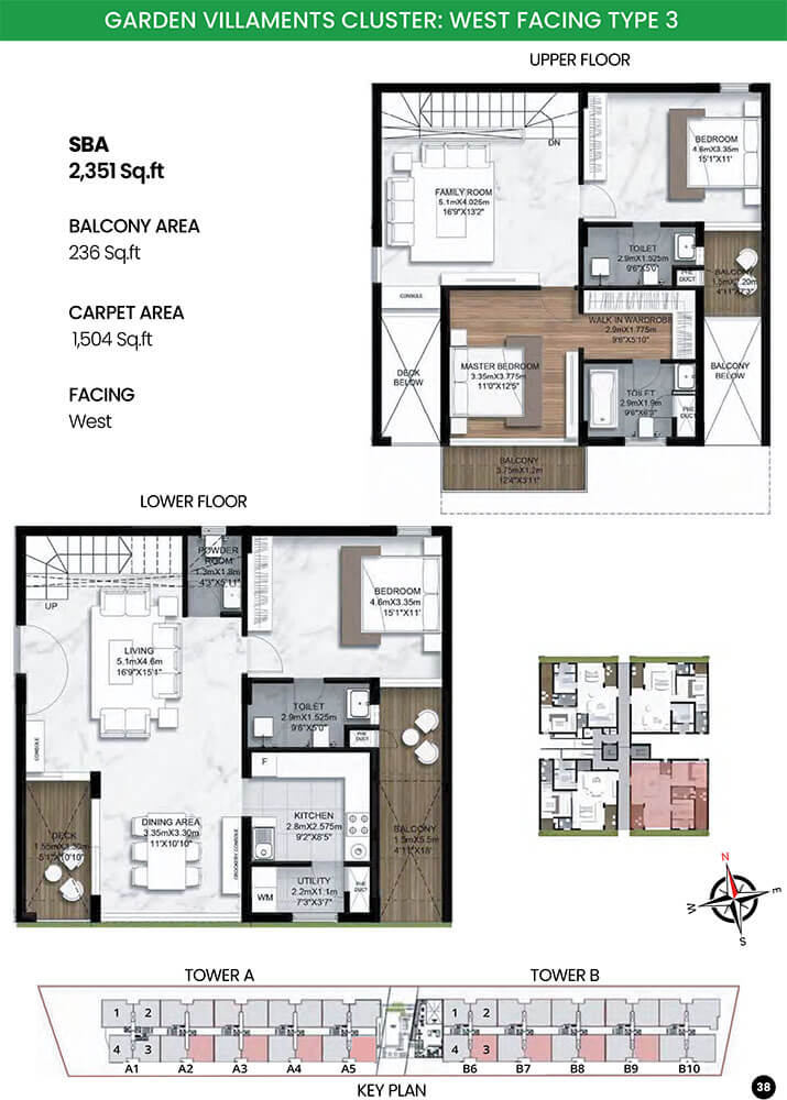 3BHK Garden Villament W 2351 - SBR Earth And Sky