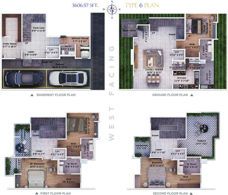 4BHK Triplex 3606 W - Sattva Springs