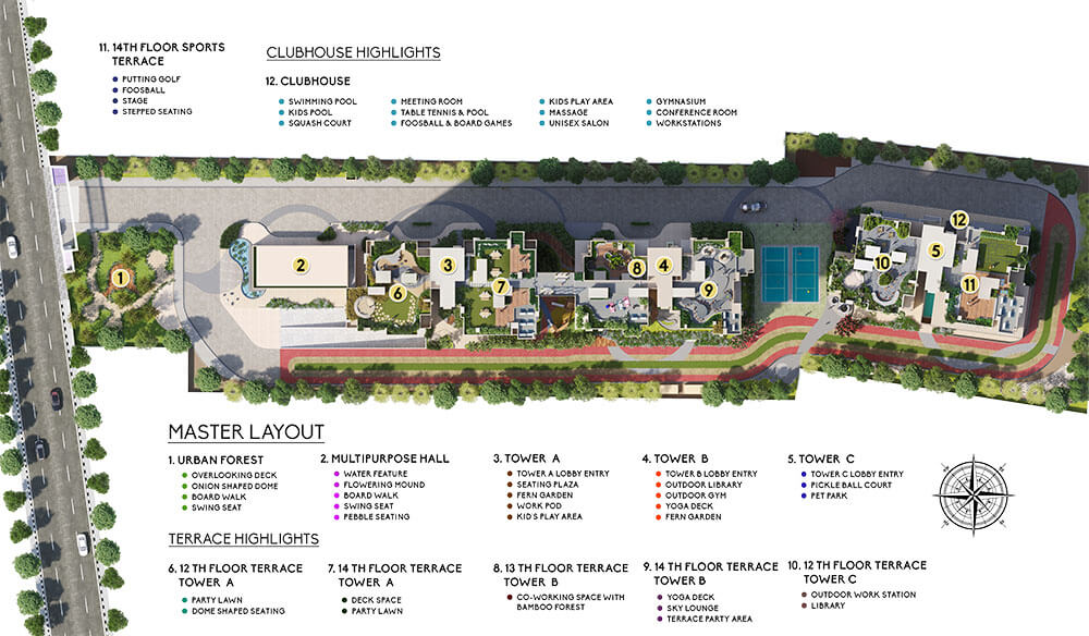 Master Plan - TVS Emerald Isle Of Trees Rachenahalli