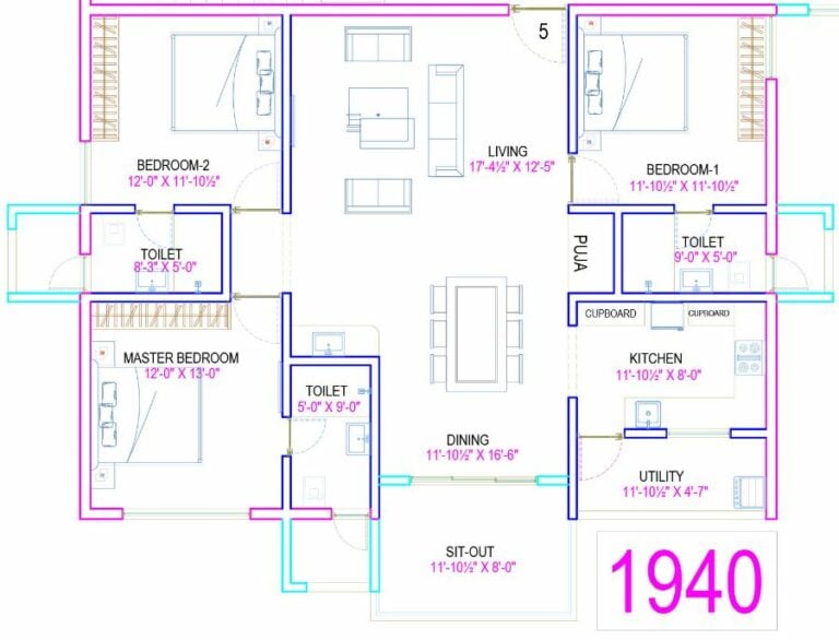 3BHK 1940 - The Legacy by Ananda Homes Alkapur Township Apartments Manikonda