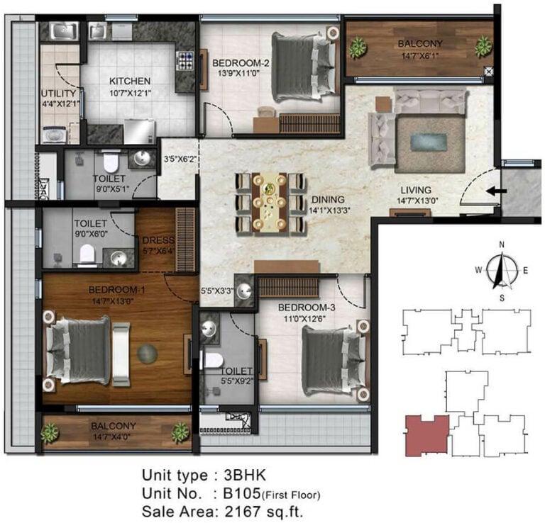 3BHK 2167 - Radiance Platinum Koramangala