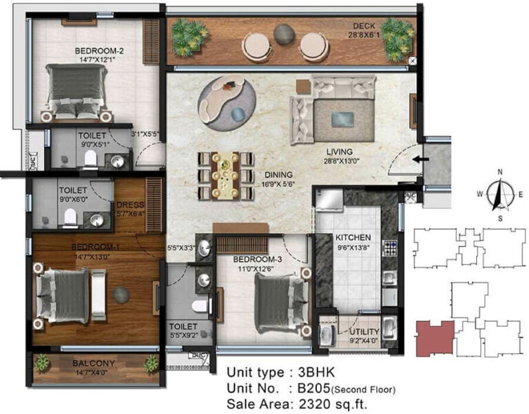 3BHK 2320 - Radiance Platinum Koramangala
