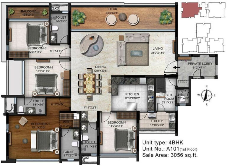 4BHK 3056 A - Radiance Platinum Koramangala