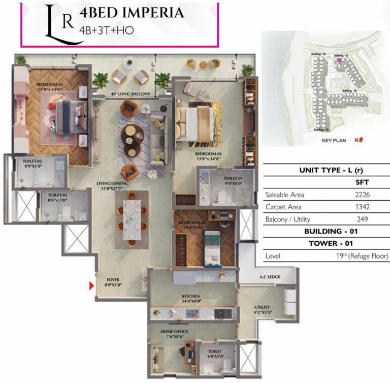4BHK Imperia 2226 - Prestige Raintree Park