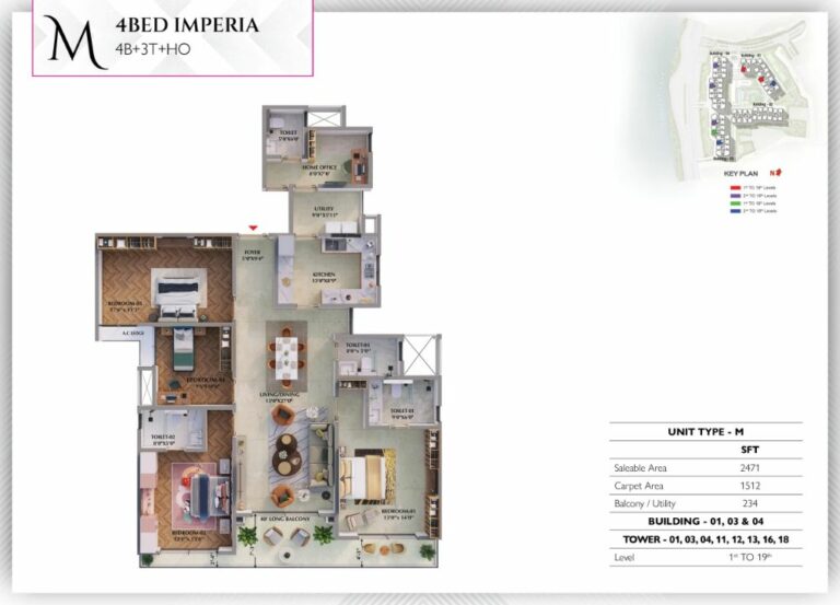 4BHK Imperia 2471 - Prestige Raintree Park